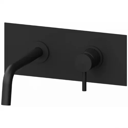 Смеситель для раковины Paffoni Light LIG105NO встраиваемый, без донного клапана, черный матовый