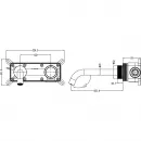 Смеситель для раковины Boheme Tech 158/2-CB встраиваемый, медь матовая