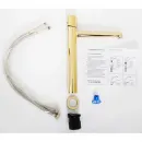 Смеситель для раковины BelBagno Uno UNO-LMC-ORO-W0 без донного клапана, золотой