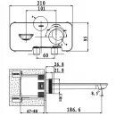 Смеситель для раковины Arrow ARM12872CP встраиваемый, без донного клапана, хром