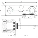 Смеситель для раковины Arrow ARM23872CP CoolStart, встраиваемый, без донного клапана, хром