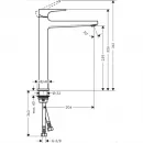 Смеситель для раковины Hansgrohe Metropol 74512000 с донным клапаном, хром