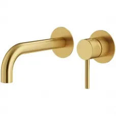 Смеситель для раковины Plumberia Selection IXO KITXO1135OB250 встраиваемый, без донного клапана, золотой матовый
