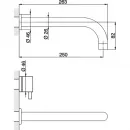 Смеситель для раковины Cisal Less New LN01351140 встраиваемый, без донного клапана, черный матовый