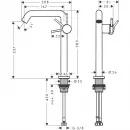 Смеситель для раковины Hansgrohe Tecturis S 73370000 CoolStart, с донным клапаном, хром