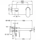 Смеситель для раковины Cezares STELLA-BLS2-01-W0 встраиваемый, без донного клапана, хром