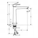 Смеситель для раковины Hansgrohe Talis E 71717700 без донного клапана, белый матовый