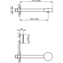 Смеситель для раковины Cisal Slim SM01351040 встраиваемый, без донного клапана, черный матовый