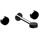Смеситель для раковины Cisal Slim SM01351040 встраиваемый, без донного клапана, черный матовый