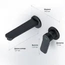Смеситель для раковины Am.Pm X-Joy F85A72622 встраиваемый, без донного клапана, черный матовый