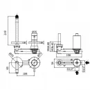 Смеситель для раковины Paffoni Light LIG106NO70 встраиваемый, без донного клапана, черный матовый