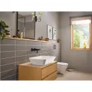 Смеситель для раковины Hansgrohe Rebris E 72568670 встраиваемый, с выпуском, черный матовый