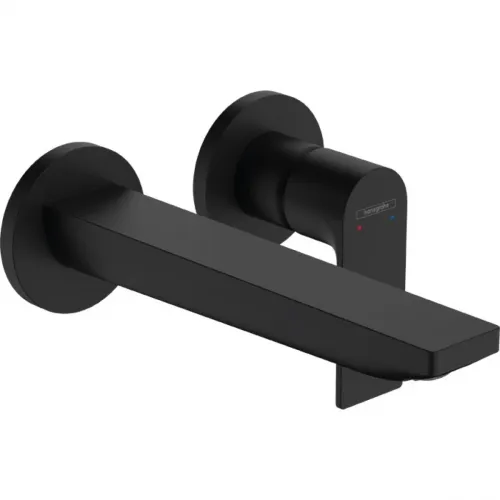 Смеситель для раковины Hansgrohe Rebris E 72568670 встраиваемый, с выпуском, черный матовый