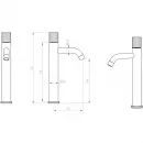 Смеситель для раковины Boheme Stick Linea 122-NB.3 никель матовый