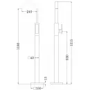 Смеситель напольный для раковины Abber Wasserfall AF8640B