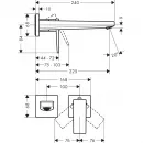 Смеситель для раковины Hansgrohe Metropol 32526700 встраиваемый, без донного клапана, белый матовый