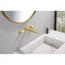 Смеситель для раковины Abber Daheim AF82122G встраиваемый, золотой матовый