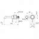Смеситель для раковины Bossini Oki Z005302.073 встраиваемый, без донного клапана, черный матовый