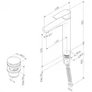 Смеситель для раковины Am.Pm Gem F90A92200 с донным клапаном, хром