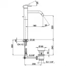 Смеситель для раковины Cisal Less Minimal LM00152021 с донным клапаном, хром