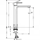 Смеситель для раковины Hansgrohe Rebris S 72582000 CoolStart, без донного клапана, хром