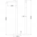 Смеситель напольный для раковины Daheim AF8241W белый матовый