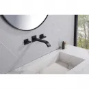 Смеситель для раковины Abber Wasserfall AF8612B встраиваемый, черный матовый