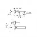 Смеситель для раковины Grohe Allure 19386DL2 встраиваемый, без донного клапана, теплый закат матовый
