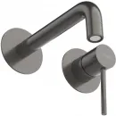 Смеситель для раковины Cezares Relax RELAX-BLI2-1-GM-W0 встраиваемый, без донного клапана, оружейная сталь