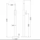 Смеситель напольный для раковины Abber Wasserfall AF8640MRG