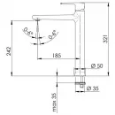 Смеситель для раковины Remer Vanity V11LNP без донного клапана, никель