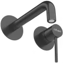 Смеситель для раковины Cezares Relax RELAX-BLI2-1-NOP-W0 встраиваемый, без донного клапана, черный матовый