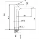 Смеситель для раковины Remer Infinity I11LBG без донного клапана, золотой матовый