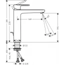 Смеситель для раковины Hansgrohe Vernis Blend 71552000 с донным клапаном, хром