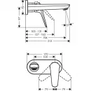 Смеситель для раковины Hansgrohe Novus 71127000 встраиваемый, хром