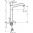 Смеситель для раковины Hansgrohe Metropol Classic 31303000 с донным клапаном, хром