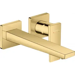 Смеситель для раковины Hansgrohe Metropol 32526990 встраиваемый, без донного клапана, золотой