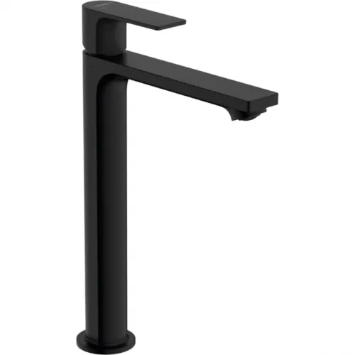 Смеситель для раковины Hansgrohe Rebris E 72591670 CoolStart, с донным клапаном, черный матовый