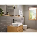 Смеситель для раковины Hansgrohe Rebris E 72591670 CoolStart, с донным клапаном, черный матовый