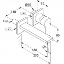 Смеситель для раковины Kludi Zenta SL 482440565 встраиваемый, без донного клапана, хром