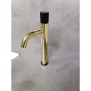 Смеситель для раковины Boheme Stick Diamond 122-GB золотой/черный матовый