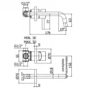 Смеситель для раковины Paffoni Light LIG006HG70 встраиваемый, без донного клапана, золотой