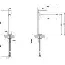 Смеситель для раковины Gessi Via Manzoni 38609#299 без донного клапана, черный матовый