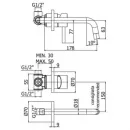 Смеситель для раковины Paffoni Light LIG006HGSP70 встраиваемый, без донного клапана, золотой матовый