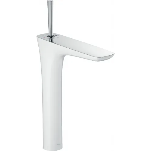 Смеситель для раковины Hansgrohe PuraVida 15072400 с донным клапаном, хром/белый