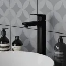 Смеситель для раковины Paini Viva Style P4YO205LL без донного клапана, черный матовый