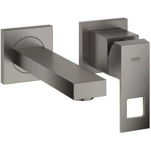 Смеситель для раковины Grohe Eurocube 19895AL0 встраиваемый, без донного клапана, темный графит матовый