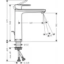 Смеситель для раковины Hansgrohe Vernis Blend 71572000 с донным клапаном, хром