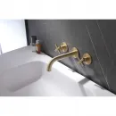 Смеситель для раковины Abber Wasser Kreis AF81121G встраиваемый, золотой матовый