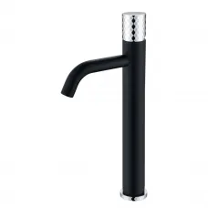 Смеситель для раковины Boheme Stick Diamond 122-BCR хром/черный матовый
